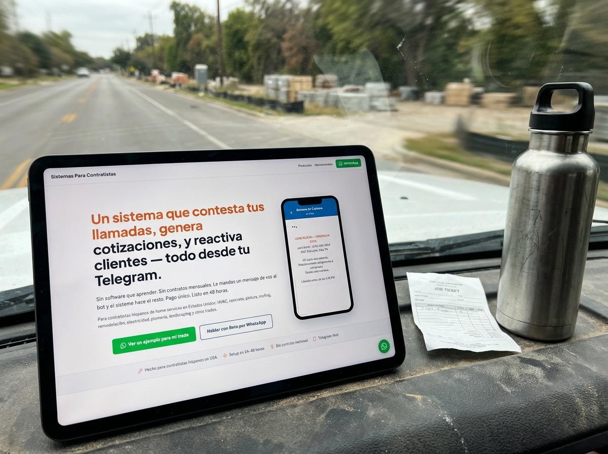 app para manejar negocio de construcción desde el teléfono