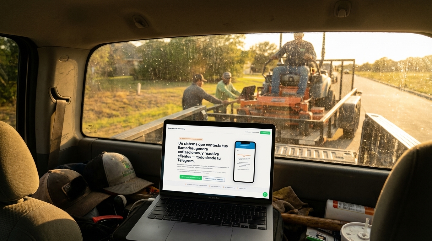app para empresa de landscaping hispana