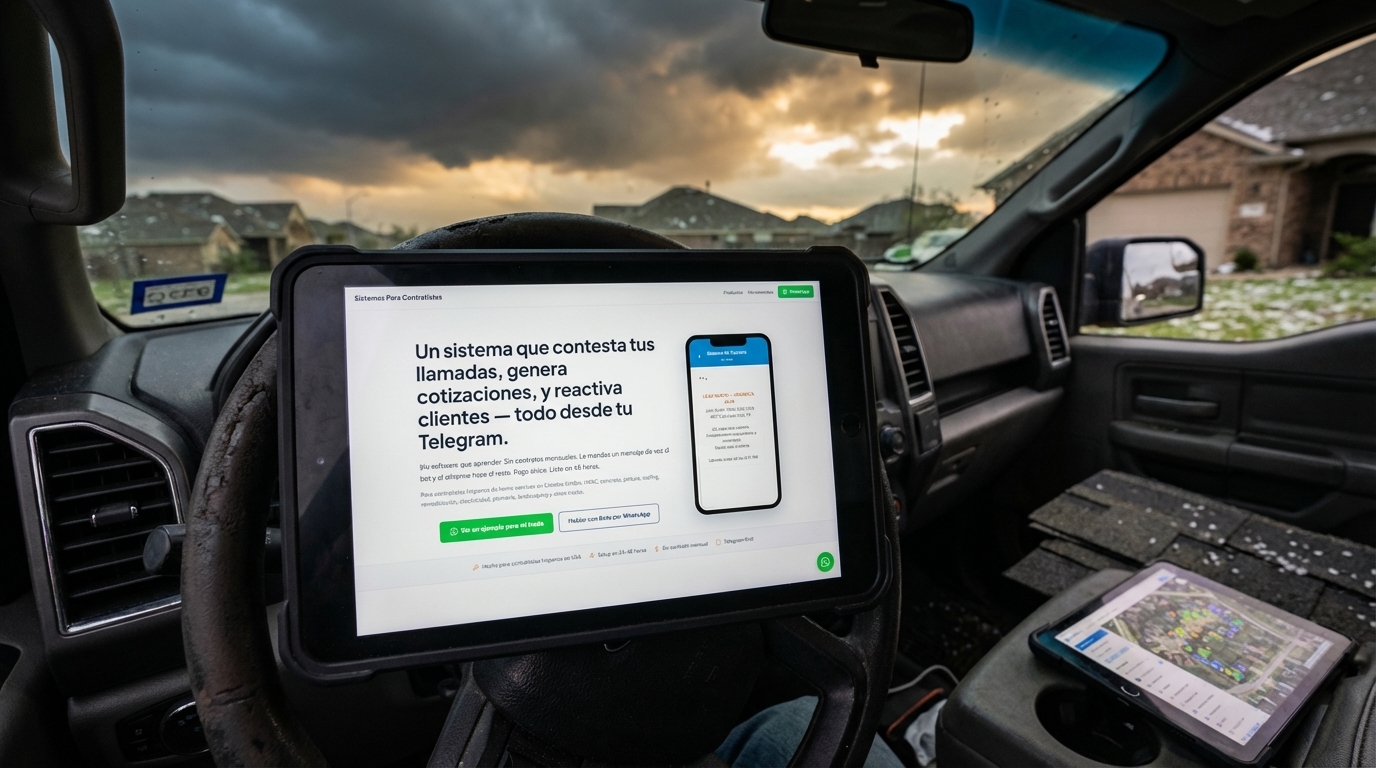 software seguimiento leads roofing storm damage