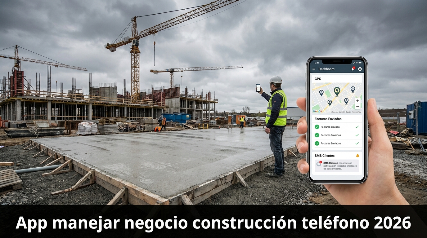 App manejar negocio construcción teléfono 2026