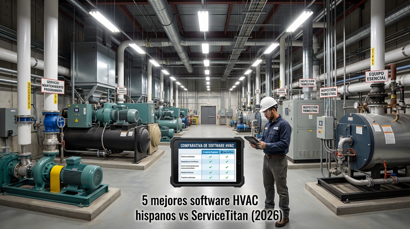 5 mejores software HVAC hispanos vs ServiceTitan (2026)