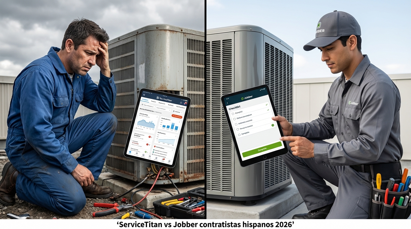 ServiceTitan vs Jobber contratistas hispanos 2026