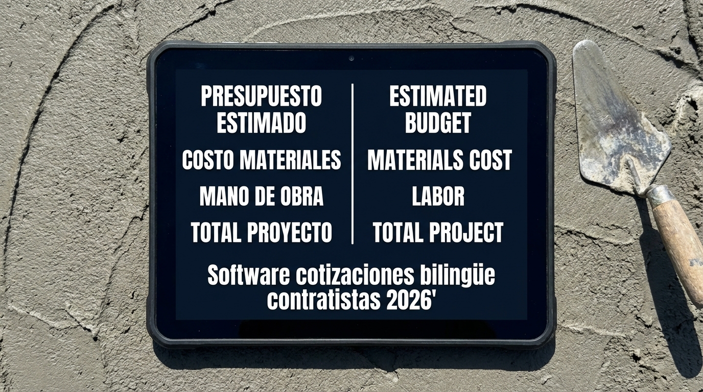 Software cotizaciones bilingüe contratistas 2026