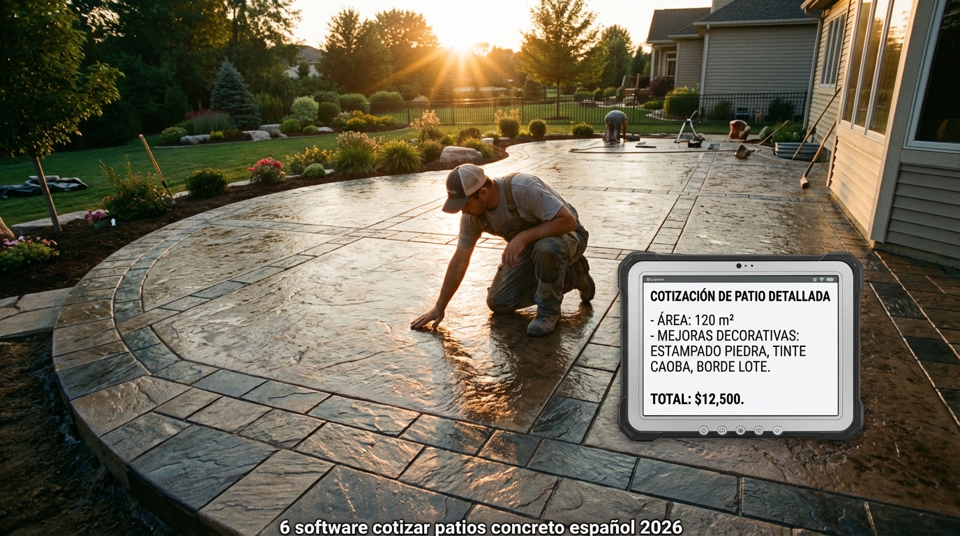 6 software cotizar patios concreto español 2026